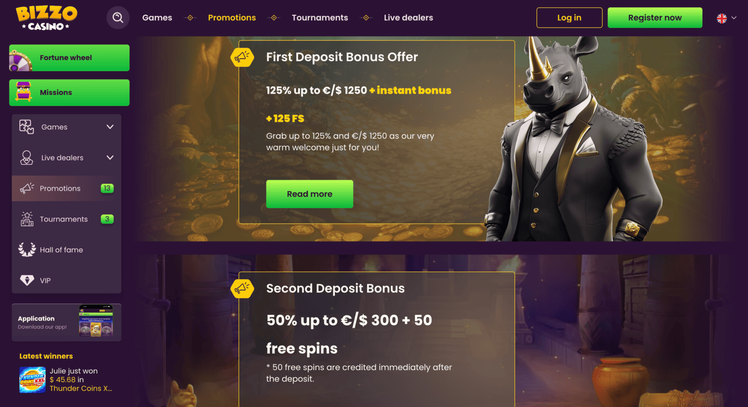 bizzo casino Gameplay